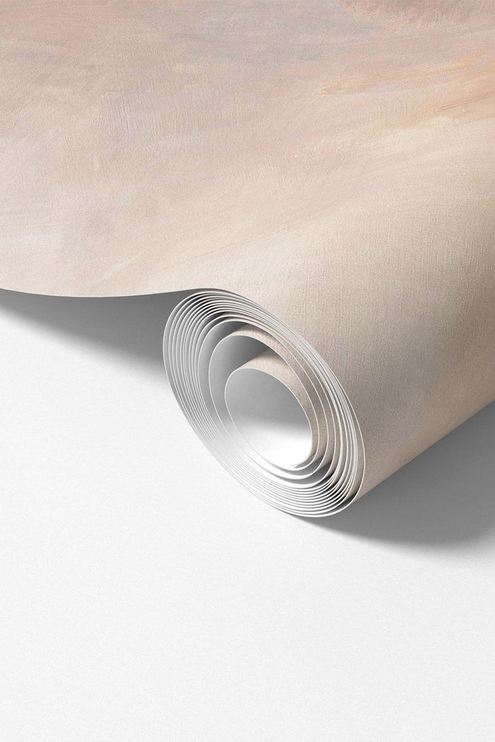 Abstract Provence wall mural shown as a rolled wallpaper roll