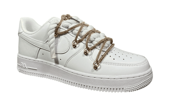 Air force 1 Double Rope Laces White Gold Chain NIKE Air Force 1