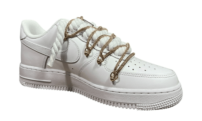 Air force 1 Double Rope Laces White Gold Chain NIKE Air Force 1