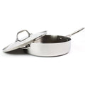 Anolon 30825 Triply Clad Stainless Steel Saute Pan / Frying Pan / Fry Pan With Lid And Helper Handle - 5 Quart,, Silver