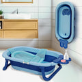 Anti-Slip Foldable Silicone Baby Bathtub with Bath Net and Baby Accessories for Newborns & Toddlers (0+ to 3 years)