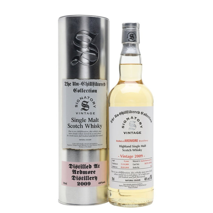 Ardmore 9 yrs Unchillfiltered Signatory Single Malt Scotch Whisky | Free Shipping on orders $400+