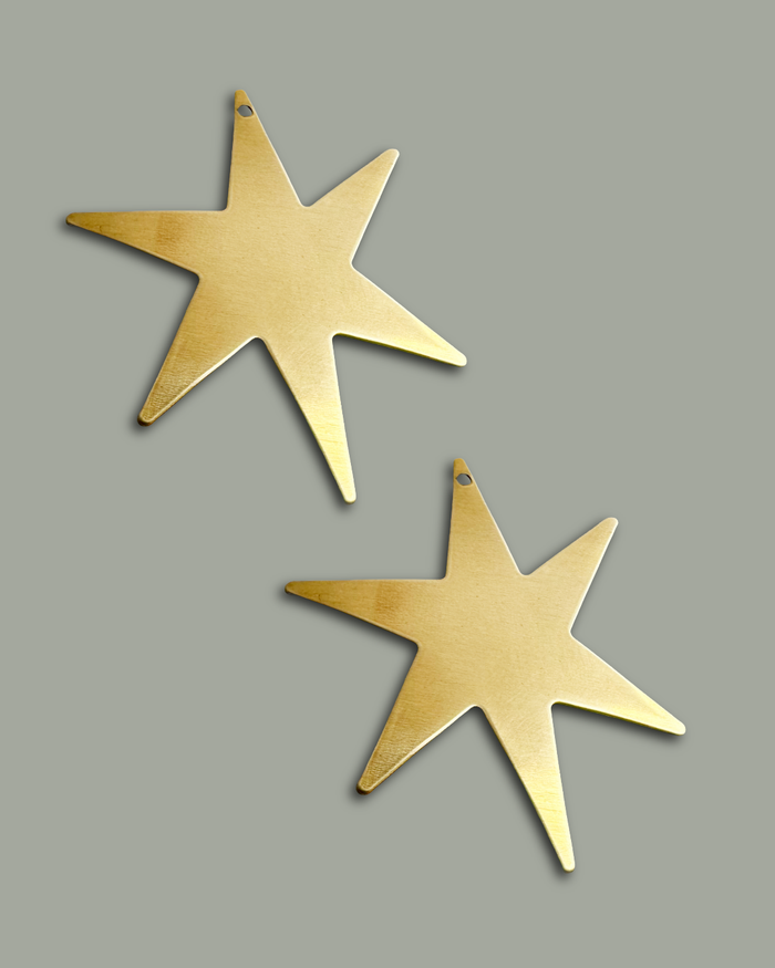 Asymmetrical Star Blank, 47x42mm, (2pcs)