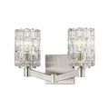 Aubrey Brushed Nickel 2 Light Vanity - Bath & Vanity
