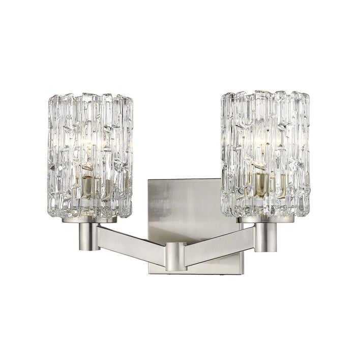 Aubrey Brushed Nickel 2 Light Vanity - Bath & Vanity