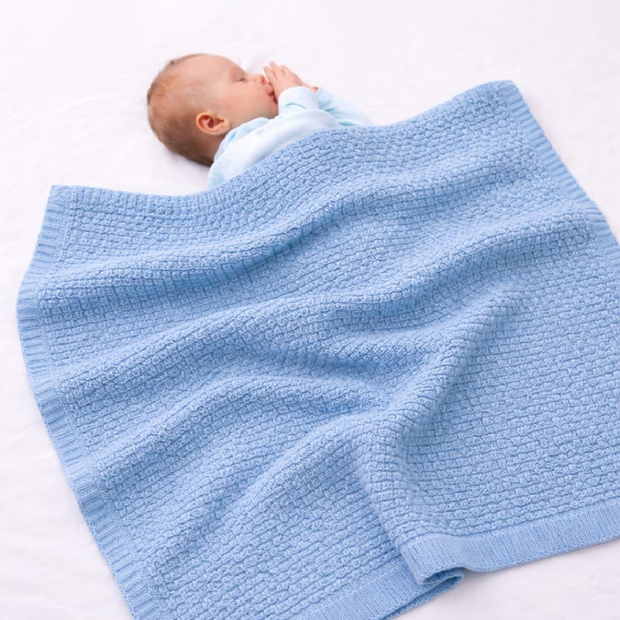 Blue Waffle Knit