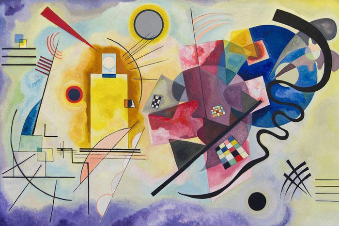 Bauhaus Yellow, Red, Blue Wallpaper Mural-Wall Mural-Eazywallz