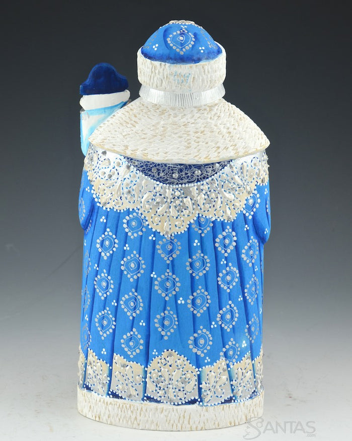 Beautiful Blue Decorative Santa with Nutcracker