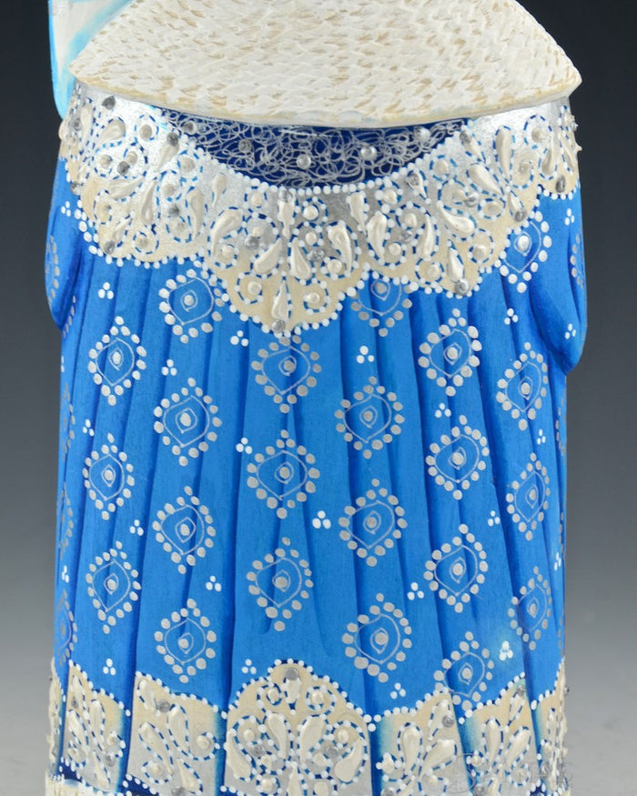 Beautiful Blue Decorative Santa with Nutcracker