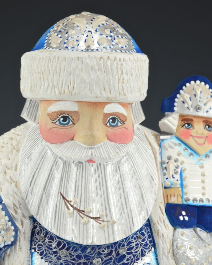 Beautiful Blue Decorative Santa with Nutcracker
