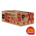 Big Country Raw XL Red, a 30 lb box of raw dog food, featuring pork, beef, and lamb recipes labeled Complete & Balanced with a Frequent Buyer Rewards badge.