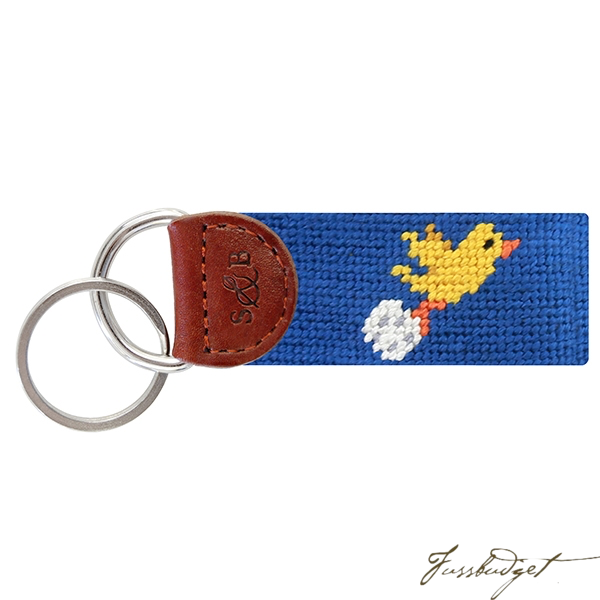 Birdie Eagle Needlepoint Key Fob-Fussbudget.com