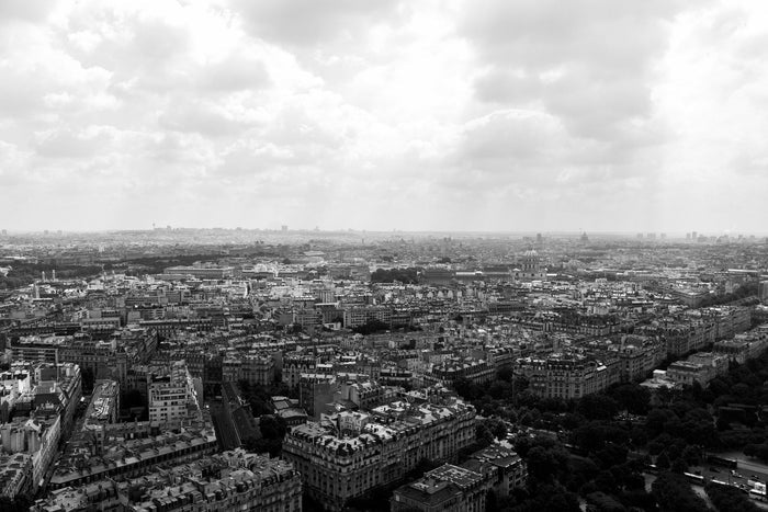 Black and White View of Paris
