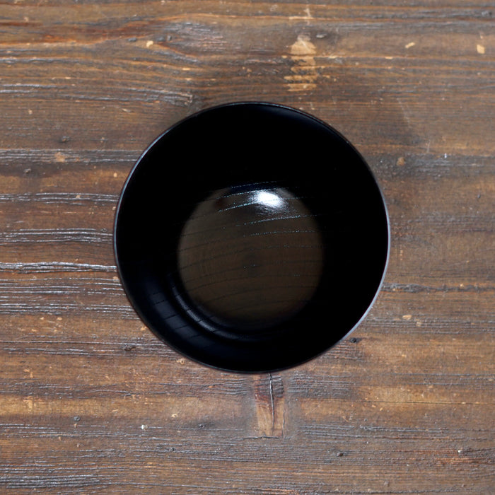 Black Japanese Zelkova Lacquer Bowl #F3.7