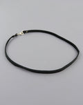 EAW20-18 Black Leather Choker Necklace