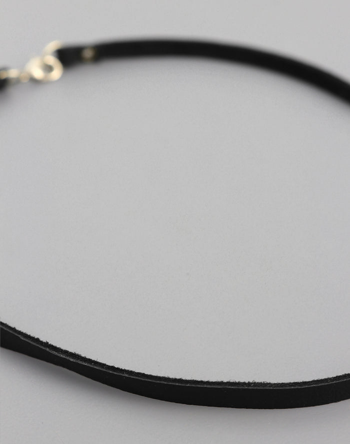 EAW20-18 Black Leather Necklace