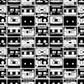 Black & White Tapes Pattern Wall Mural-Wall Mural-Eazywallz