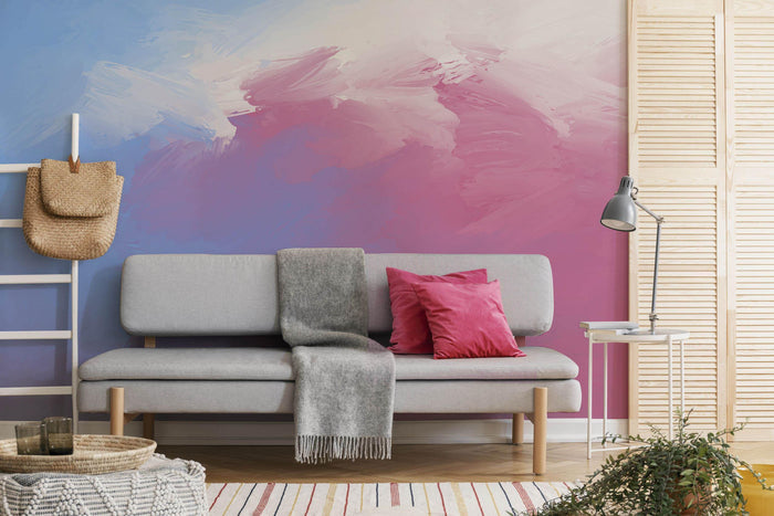 Blue Red Abstract Wallpaper Mural-Wall Mural-Eazywallz