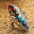 Boho 7 Chakra Stones Ring