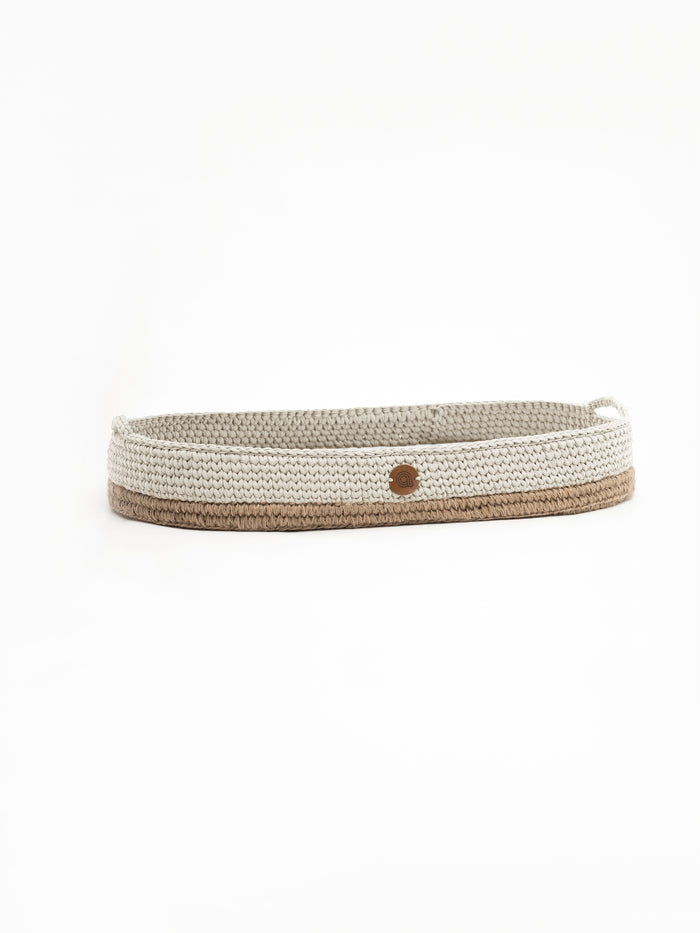 Boho Baby Changing Basket with Jute Accent