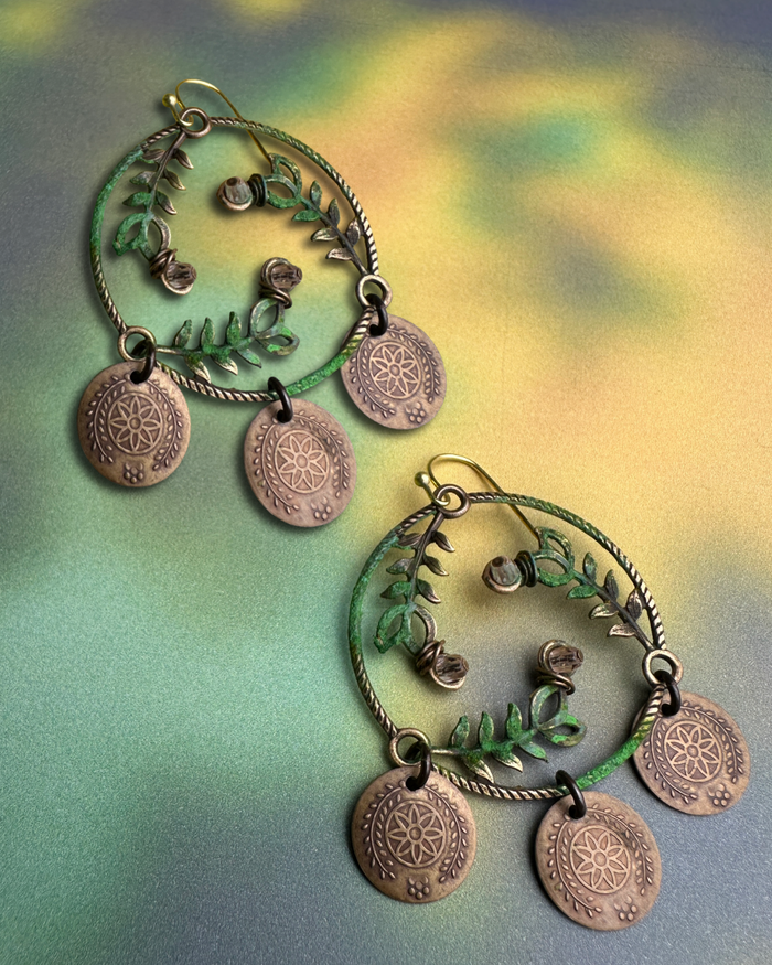 Botanical Forest Fern Earrings Complete Kit