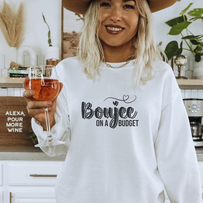 Boujee on a Budget Crewneck Sweatshirt - Trendznmore