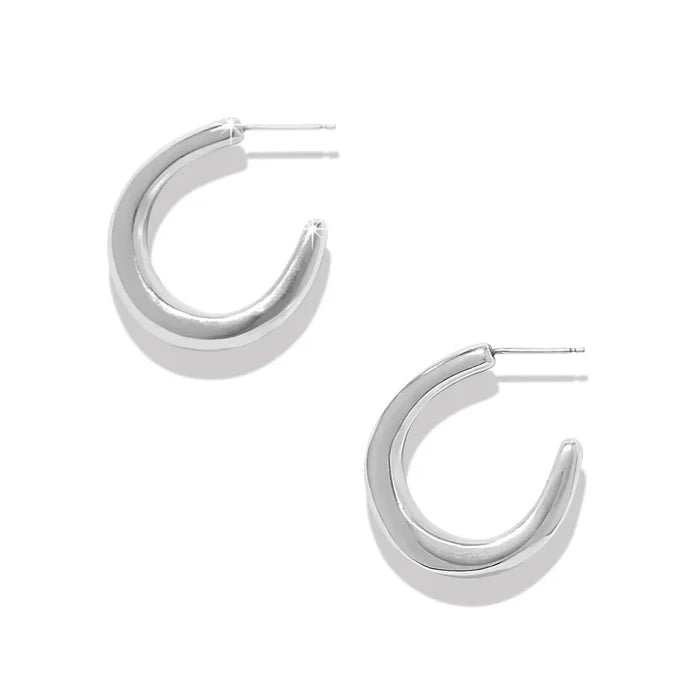 Brighton Cascade Rio Hoop Earrings -Silver