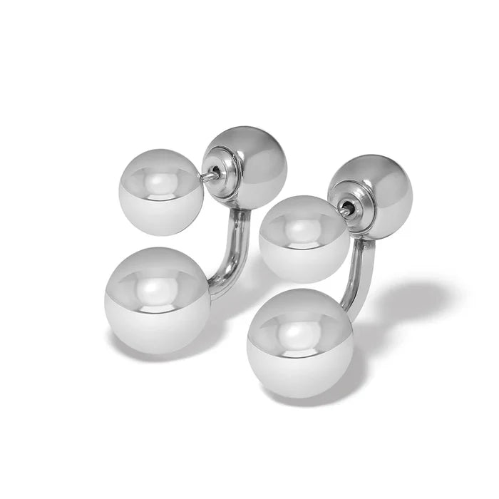 Brighton Meridian Petite Sphere Post Drop Earrings -Silver