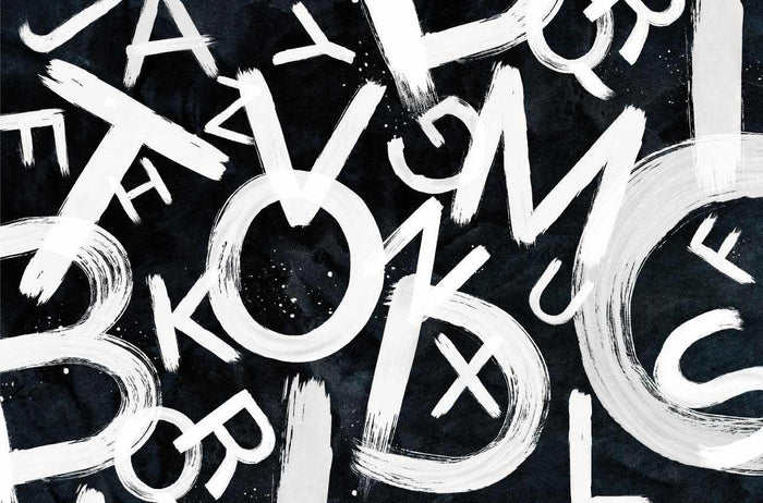 Brush Typography Wall Mural-Wall Mural-Eazywallz