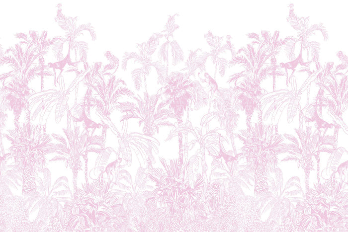 Bubble Gum Jungle Toile Wall Mural-Wall Mural-Eazywallz