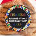 black brick pattern building block sticker
