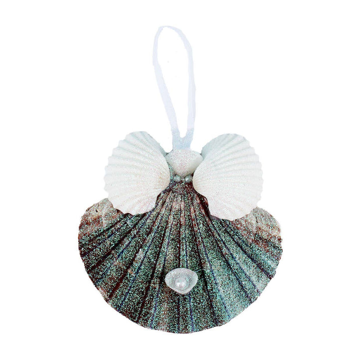 California Seashell Company - Flat Pectin with Arca Wings Seashell Angel Ornament