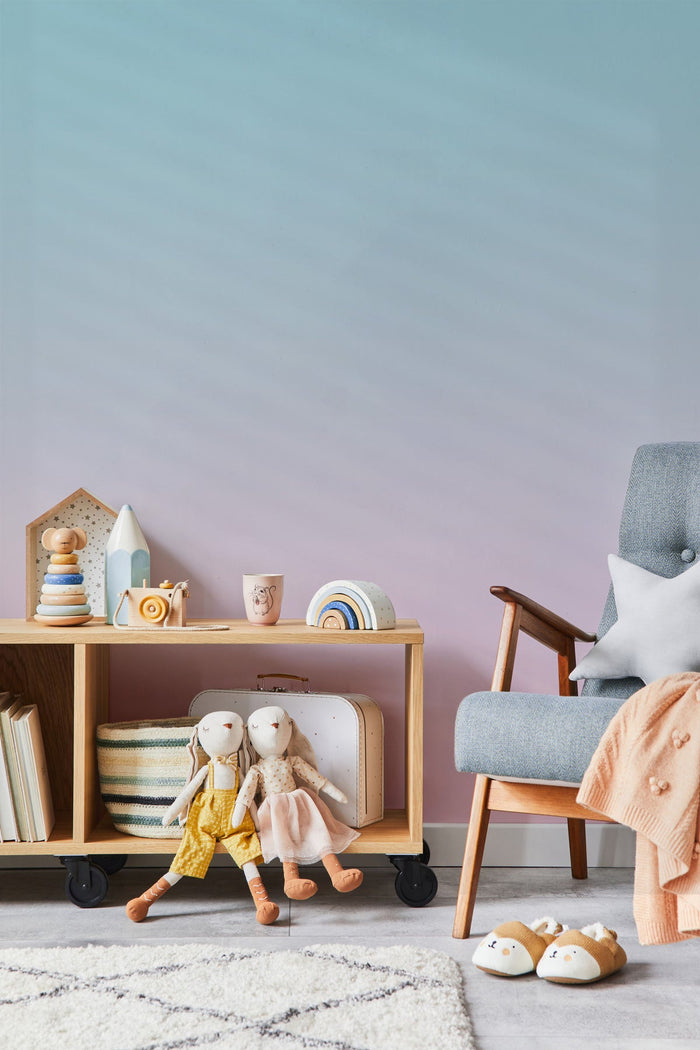 Candied Cloud wallpaper in a nursery room