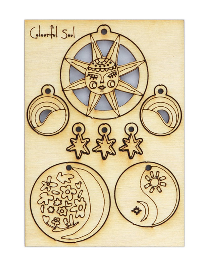 Colorful Soul wooden cutout shapes