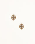 Two ornate brass filigree charms