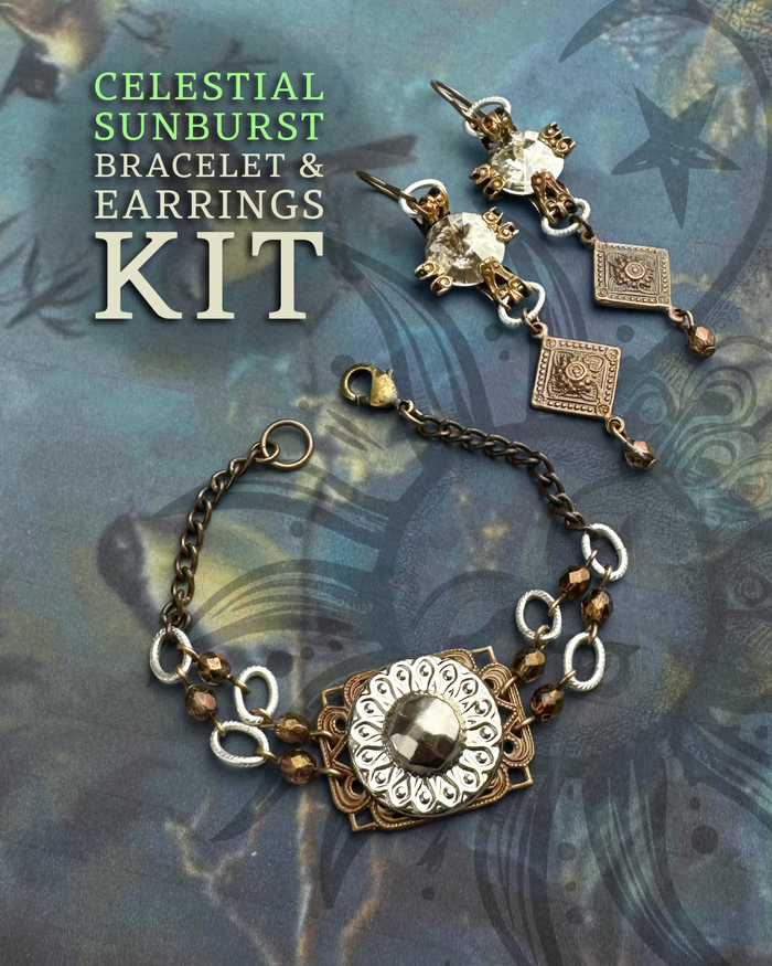 Celestial Sunburst Bracelet & Earrings Kit