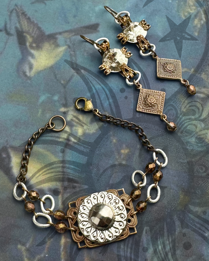 Celestial Sunburst Bracelet & Earrings Kit