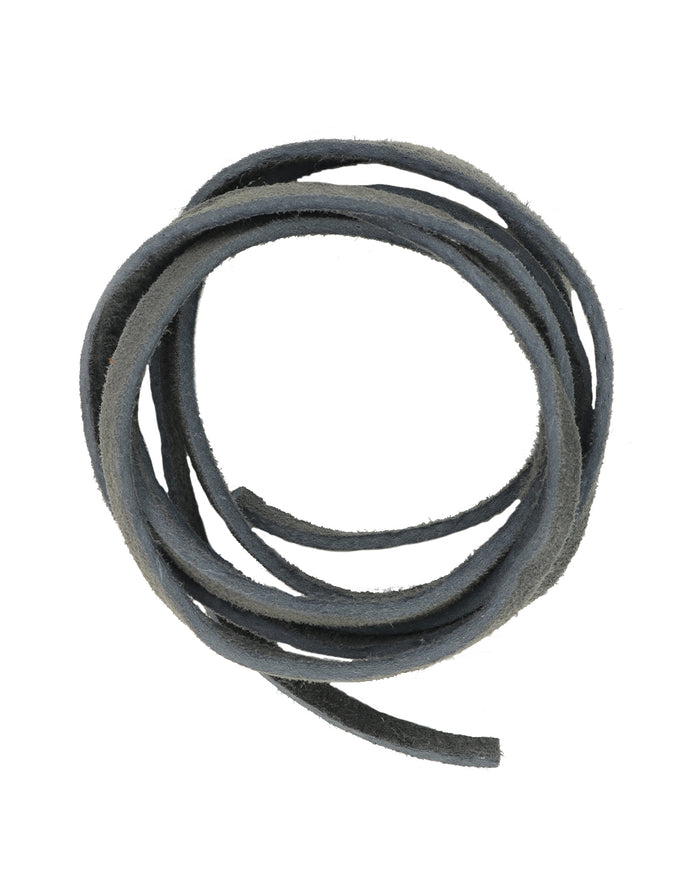 SOS25 coiled gray leather cord