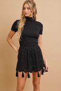 Charmed Beaded Mesh Shorts