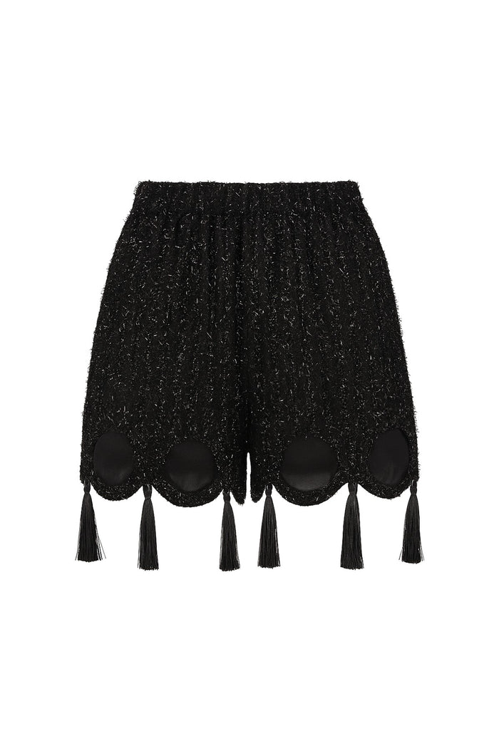 Charmed Beaded Mesh Shorts