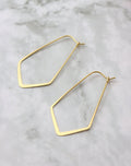Chevron Earring, 40x22mm, (1 pair)