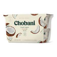 CHOBANI 2% GREEK COCONUT YOGURT VALUE PACK 5.3 OZ 4 PACK #ROCK VALUE-ORDER BY TUESDAY EVENING JAN 13 ARRIVING JAN 21  FOR DELIVERY#