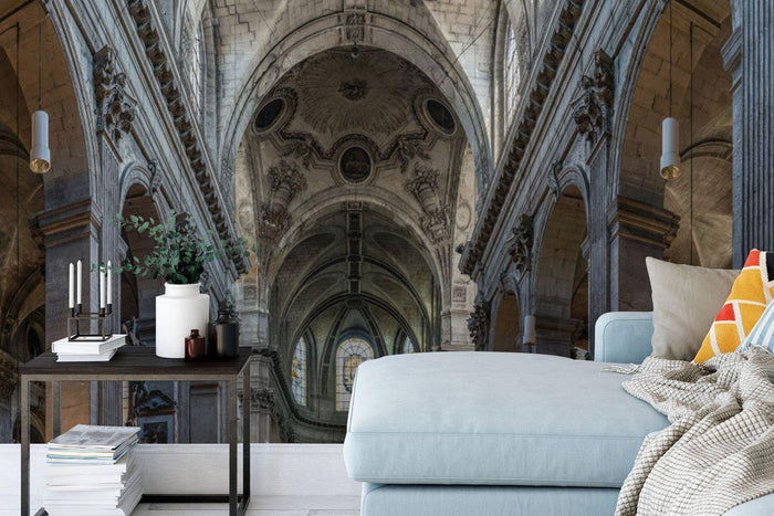 Church Architecture Wallpaper Mural-Wall Mural-Eazywallz