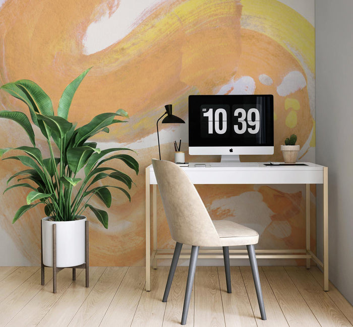 Citrus Paint Brush Wall Mural-Wall Mural-Eazywallz