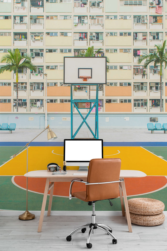Colourful Basketball Court