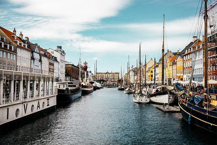 Colourful Canal in Copenhagen Wall Mural-Wall Mural-Eazywallz