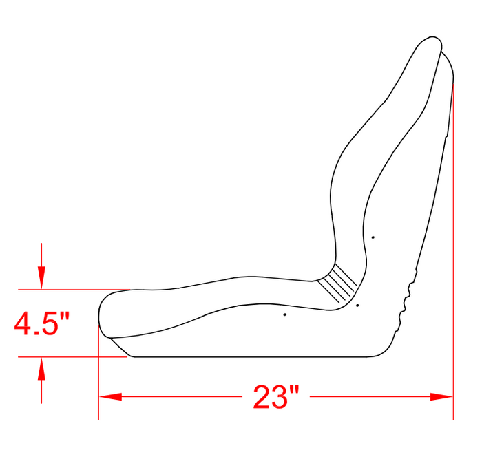 Concentric Ultra High-Back Seat Series #149000BK
