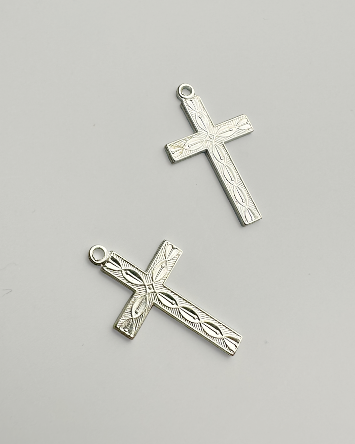 Cross Charm, 20x13mm, (2pcs)
