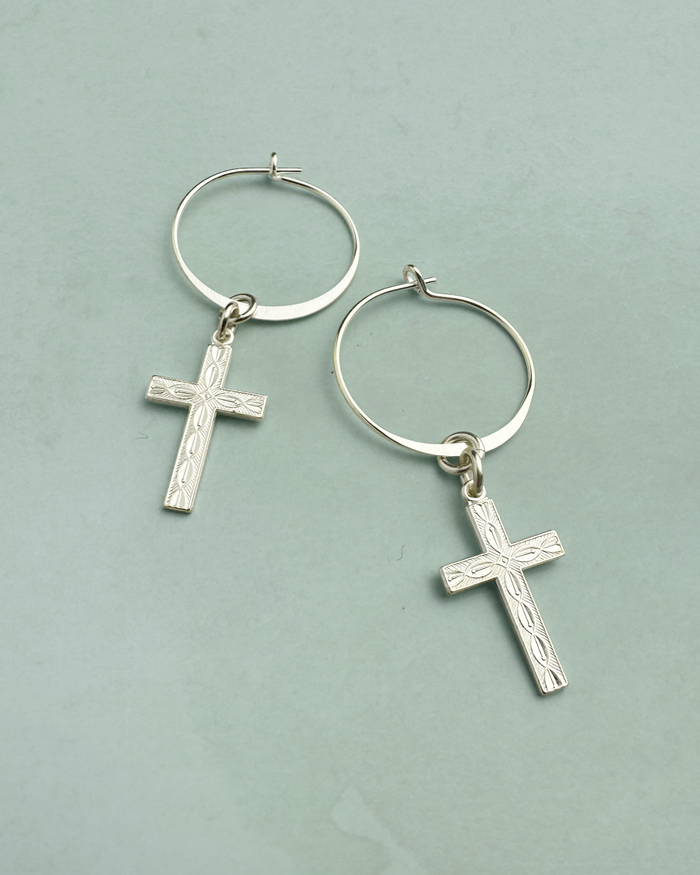 Cross Charm, 20x13mm, (2pcs)