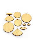 Wooden triangle and circle panel pieces